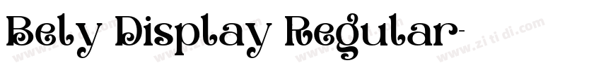 Bely Display Regular字体转换